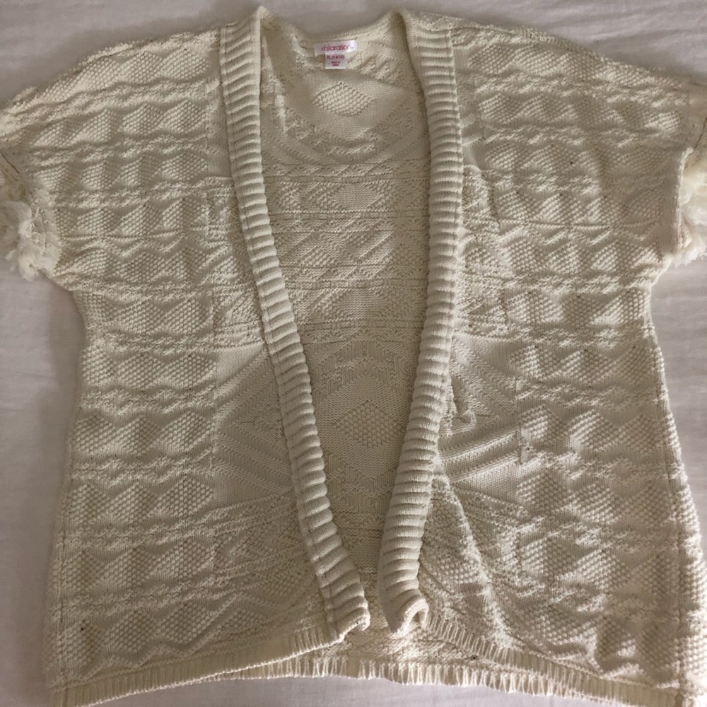 White cardigan
